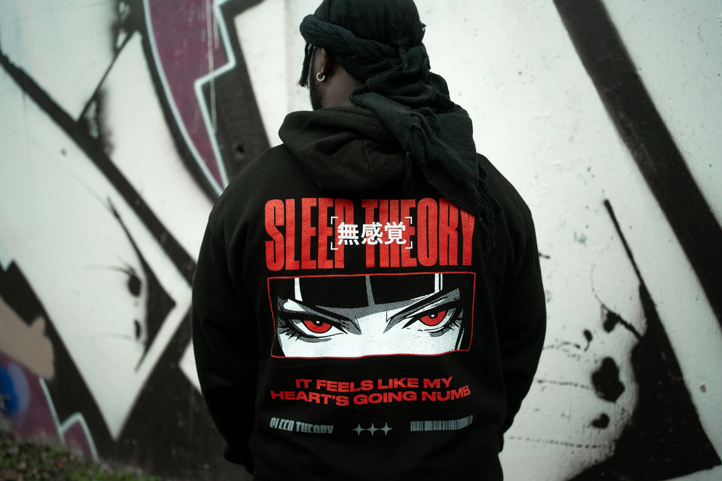 Numb Anime Pullover Hoodie (Black)