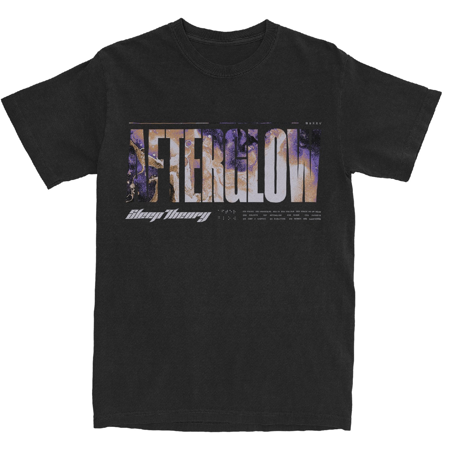 Afterglow Track List T-Shirt (Black)