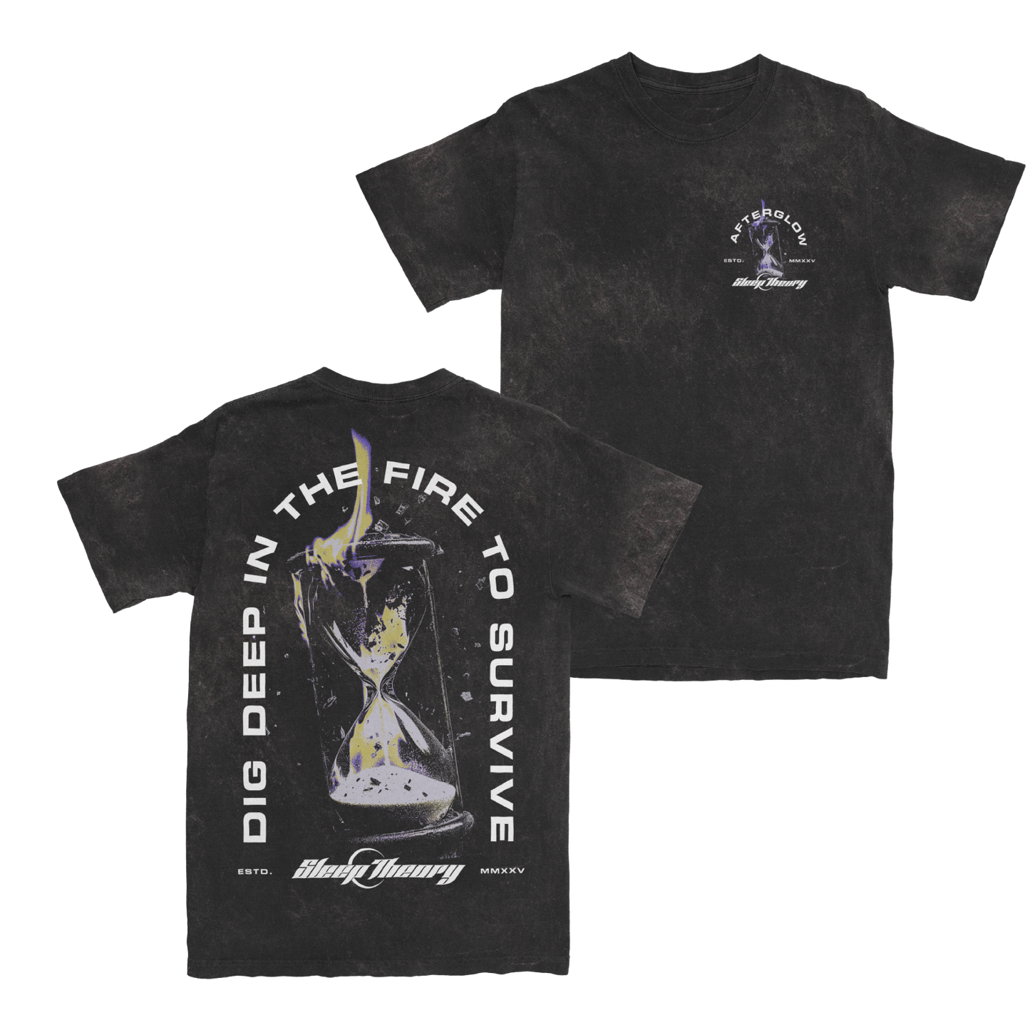 Afterglow Hourglass T-Shirt (Black Oil Wash)