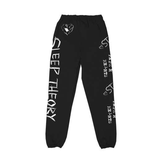 Paper Hearts Sweatpants (Black)