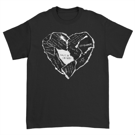 Paper Hearts T-Shirt (Black)